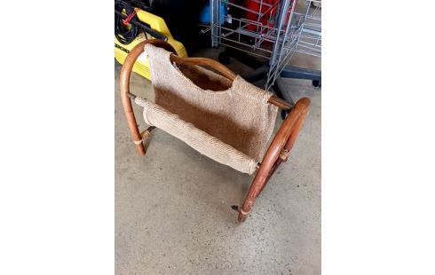 PORTE REVUES ROTIN VINTAGE