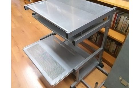 BUREAU INFORMATIQUE METAL GRIS