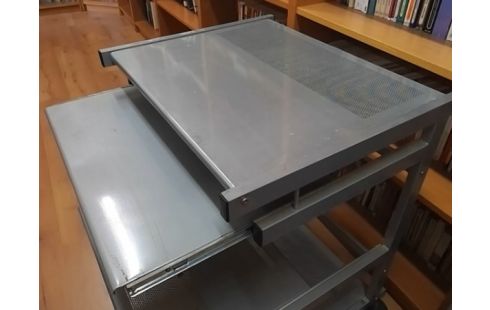 BUREAU INFORMATIQUE METAL GRIS