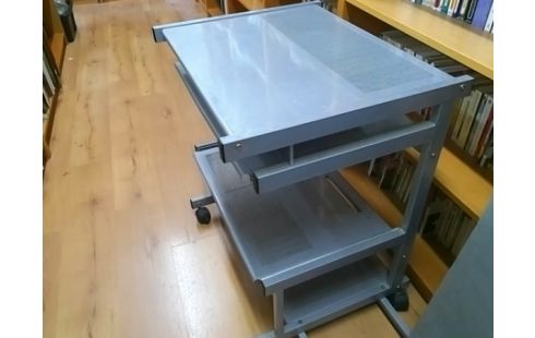 BUREAU INFORMATIQUE METAL GRIS