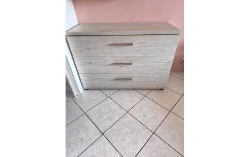 CHAMBRE A COUCHER MODERNE AVEC GARDES ROBES+LIT DOUBLE+SOMMIERS+CHEVETS+COMMODE