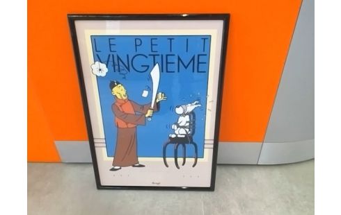 AFFICHE LE PETIT VINGTIEME ILS ARRIVENT SERIGRAPHIE HERGE 49 X 38.5