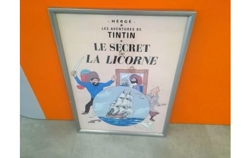 AFFICHE LES AVENTURES DE TINTIN LE SECRET DE LA LICORNE 69 X 49 CM