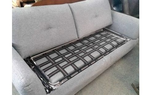 CANAPE CONVERTIBLE TISSU GRIS 3P (QLQS TACHES)