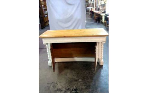 BEISTELLTISCH 2-T HOLZ WEIß KLAVIEROPTIK