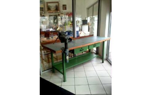 WERKBANK <RAU> GRÜN 2SCH +SCHRAUBSTOCK