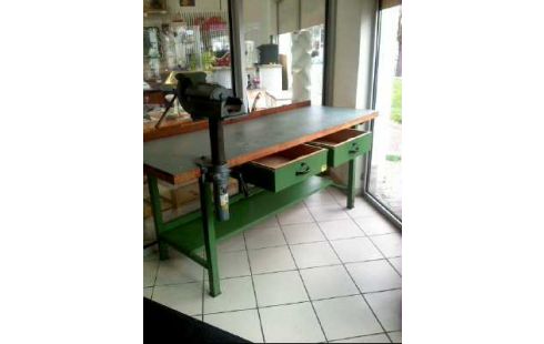 WERKBANK <RAU> GRÜN 2SCH +SCHRAUBSTOCK