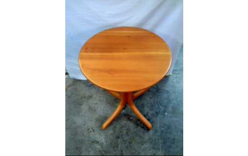 BEISTELLTISCH HOLZ KIRSCHBAUM HELL RUND