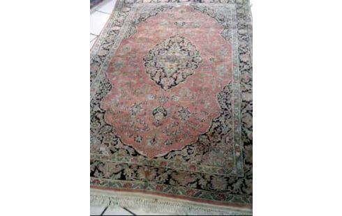 TEPPICH ROTTÖNE FLORAL KLEINE FLECKEN