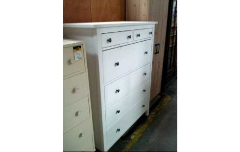 KOMMODE HOLZ WEIß 6-SCHUBLADEN