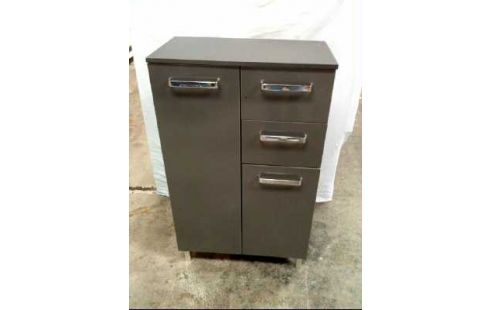 BADSCHRANK GRAU 2-SCHUBL. 2-TÜREN