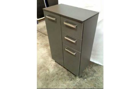 BADSCHRANK GRAU 2-SCHUBL. 2-TÜREN