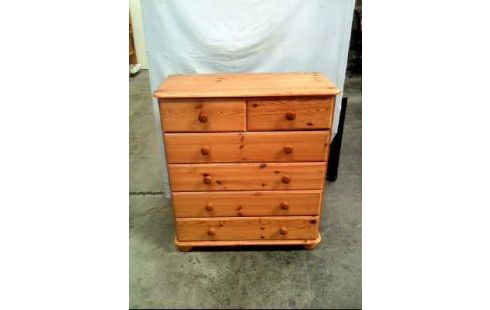KOMMODE HOLZ KIEFER 6-SCHUBLADEN