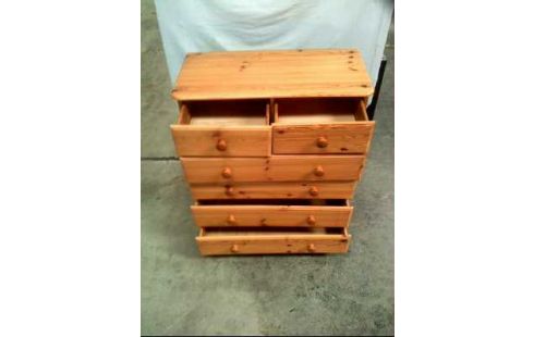 KOMMODE HOLZ KIEFER 6-SCHUBLADEN