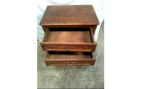 KOMMODE HOLZ DUNKEL 2-SCHUBLADEN