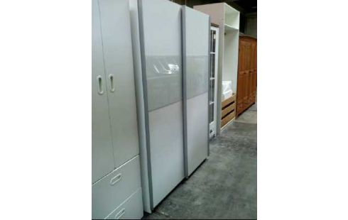 SCHRANK SCHIEBET. WEISS 6-EB. 2-STANG.