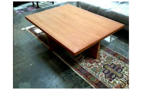 COUCHTISCH GROß HOLZ GLASEBENE