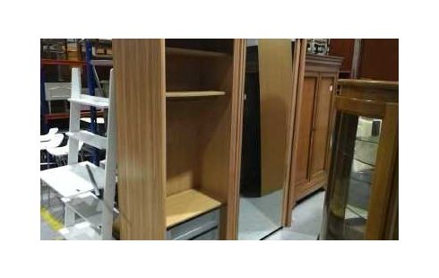 BEGEHBARER KLEIDERSCHRANK 2 TÜREN, , HOLZ HELL