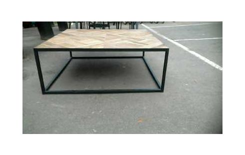 TABLE BASSE MODERNE PLATEAU BOIS MDM PRIX NEUF 550€