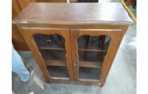 MEUBLE D'APPOINT 2 PORTES VITRE