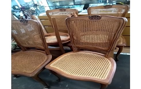 6 CHAISES STYLE LXV CANNEES