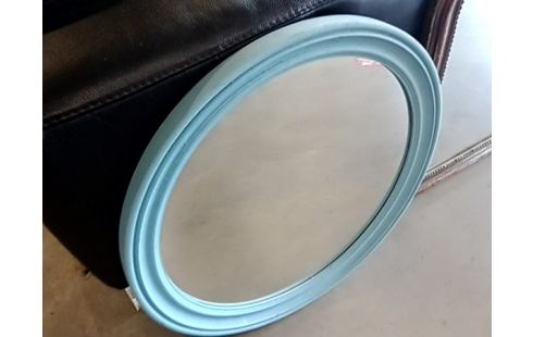 MIROIR ROND BLEU