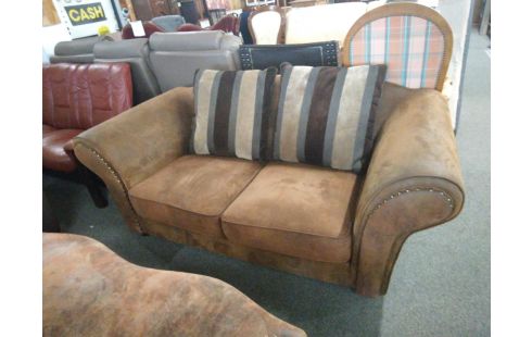 CANAPE 2 PLACES STYLE COLONIAL BOIS ET CHIFFONS