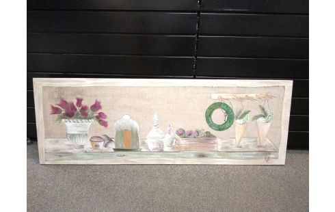 DECORATION TOILE SUR BOIS