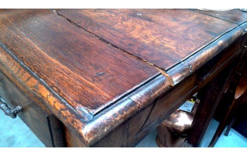 ESCRITORIO ANTIGUO MACIZO ROBLE 3 CAJONES