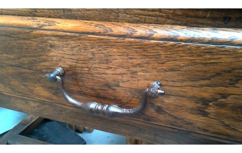 ESCRITORIO ANTIGUO MACIZO ROBLE 3 CAJONES