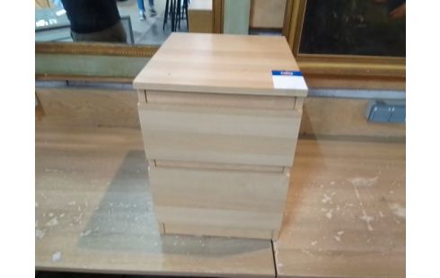 CHEVET 2 TIROIRS MELAMINE