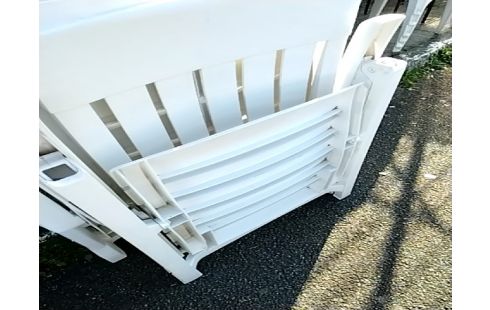 FAUTEUIL Jardin blanc pvc