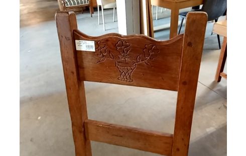 CHAISE chene rustique fond paille lot 6