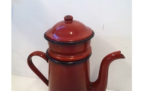 CAFETIERE METAL ROUGE