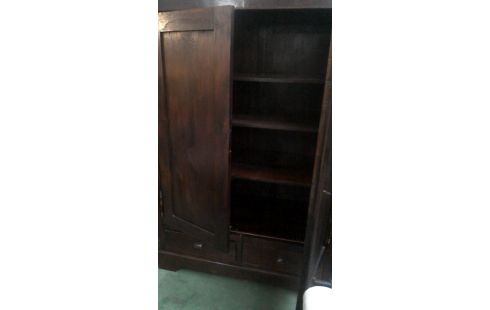 ROPERO COLONIAL MACIZO TECA 2 PUERTAS / 2 CAJONES