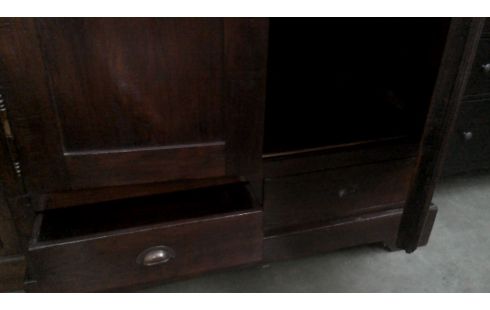 ROPERO COLONIAL MACIZO TECA 2 PUERTAS / 2 CAJONES