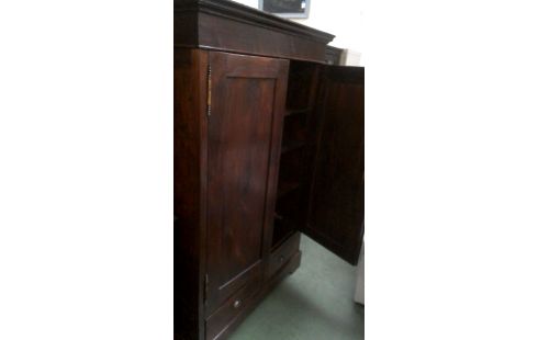 ROPERO COLONIAL MACIZO TECA 2 PUERTAS / 2 CAJONES