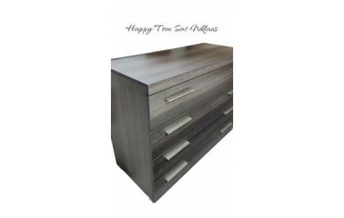 SCHUBLADENKASTEN 4 SCHUBLADEN BRAUN GRAU