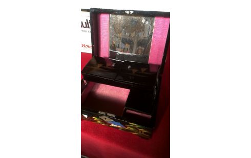 SCHMUCKDOSE, , SPIELUHR CHINESISCH SCHWARZ