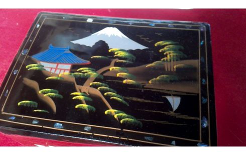 SCHMUCKDOSE, , SPIELUHR CHINESISCH SCHWARZ