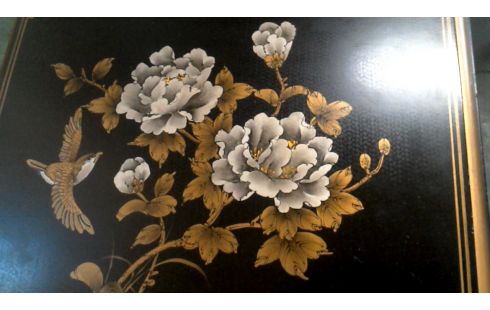 CAISSON BAS CHINOIS NOIR 2 PORTES 1 TIROIR