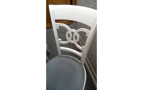 6 SILLAS CRUDO GRIS MICROFIBRA