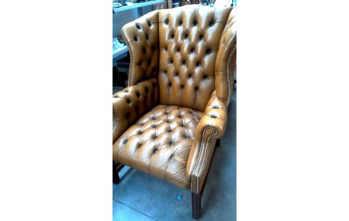 CLUBSESSEL CHESTERFIELD STIL LEDER DAS STÜCK
