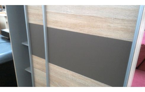 PENDERIE CERUSE GRIS 2 PORTES COULISSANT