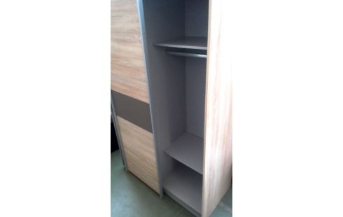 PENDERIE CERUSE GRIS 2 PORTES COULISSANT