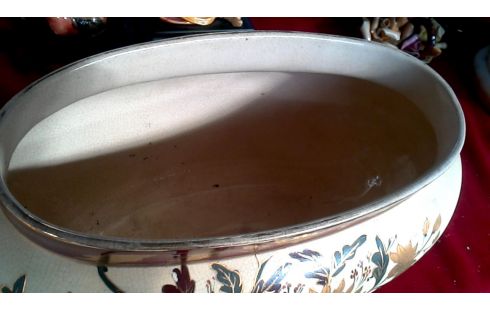 MACETERO OVALADO CRUDO FLOR