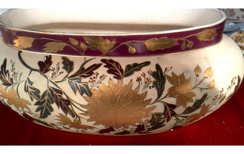 MACETERO OVALADO CRUDO FLOR