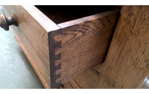 KOMMODE ANTIK MASSIV EICHE 4 SCHUBLADEN