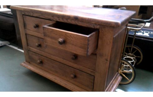 KOMMODE ANTIK MASSIV EICHE 4 SCHUBLADEN