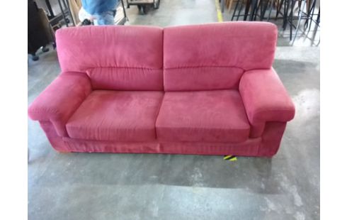 CANAPE 3 PLACES TISSU BORDEAUX